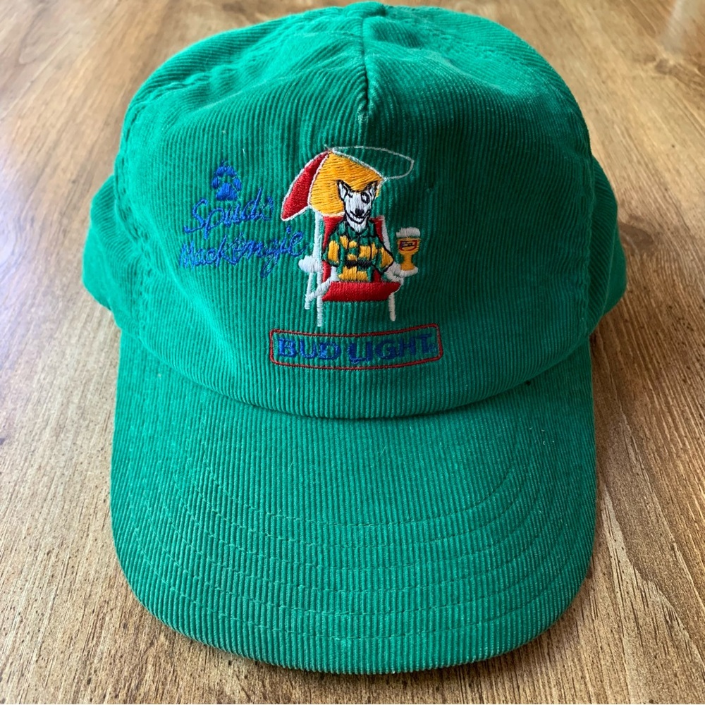 Vintage Bud Light Corduroy Trucker Hat Snap Back Spud Mackenzie